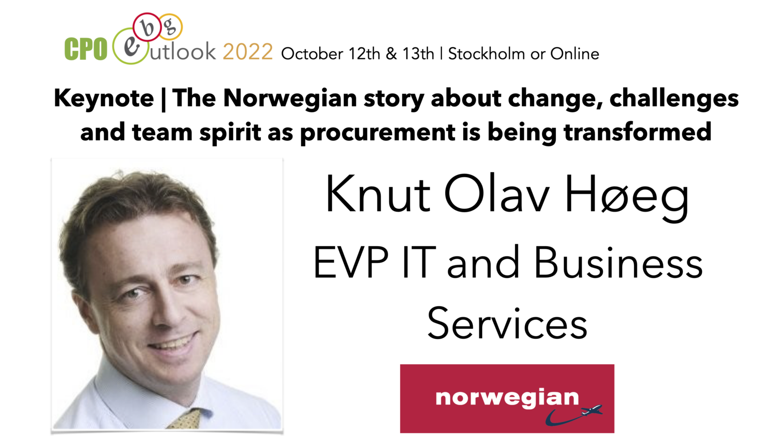 Keynote | The Norwegian story about change, challenges and team spirit as procurement is being transformed